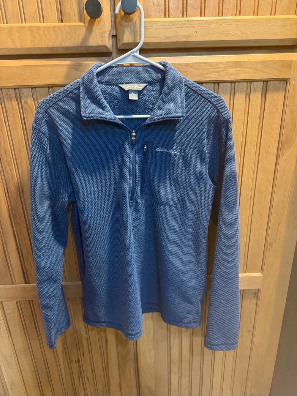 Eddie Bauer Men’s Slate Blue Half-Zip Fleece Pullover